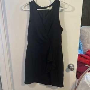 Ya Black Dress with Ruffle